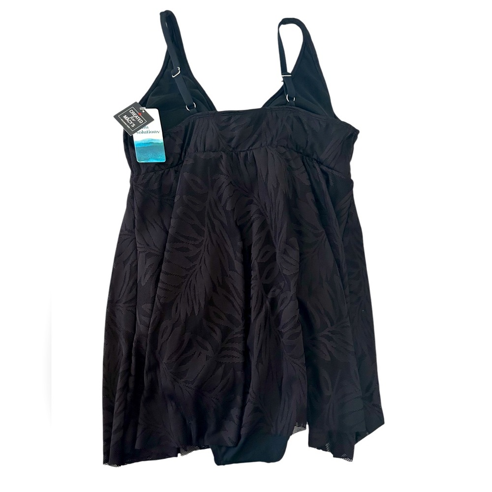 Swim Solutions Fern Print Flyaway Swim Dress - Picture 4 of 4